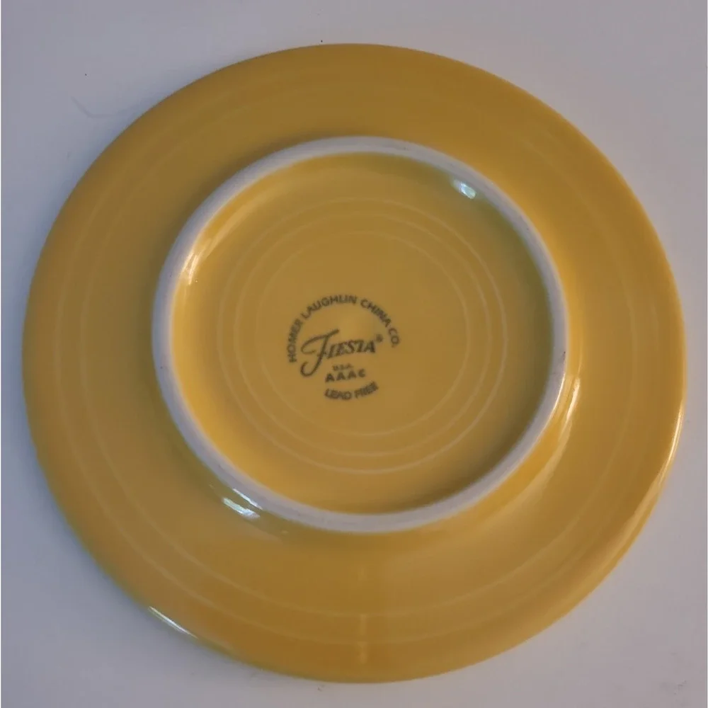 Fiestaware Sunflower Yellow Dancing Lady 6” Trivet Plate HLC USA WV Lead Free